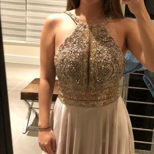 Nude sparkly Jovani gown